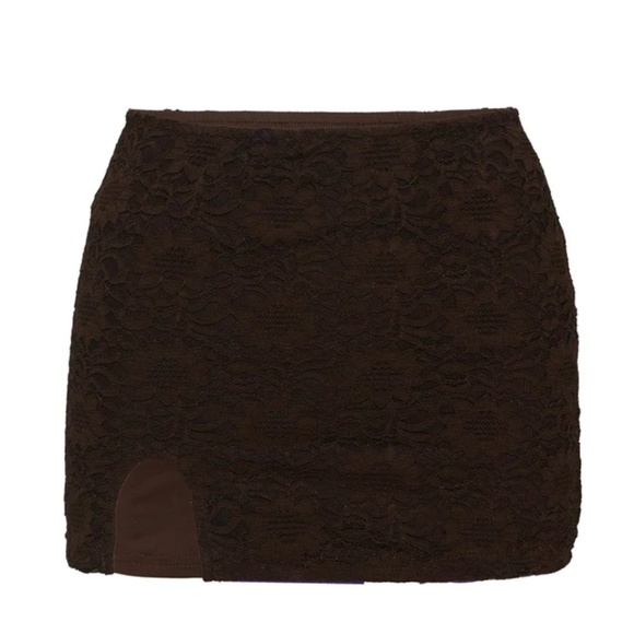 Princess Polly brown lace mini skirt size 4/small - Picture 1 of 5